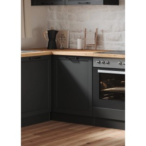 Eckunterschrank Kempten in Grau/Graphit, Landhausstil, Teil einer Küchenzeile.