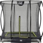 Schwarzes EXIT Silhouette Bodentrampolin 153x214 cm mit Sicherheitsnetz.