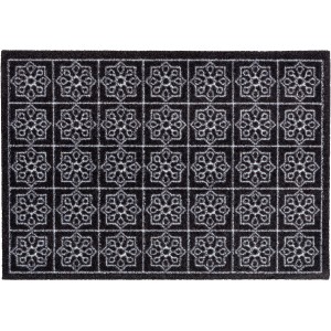 Astra Sauberlaufmatte Miabella 50 cm x 70 cm Fliesen Schwarz-Weiß