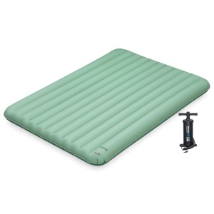 Bestway Doppel-Isomatte AdventuRest, 203x142cm, grün, mit Handpumpe. Ideal für Camping.