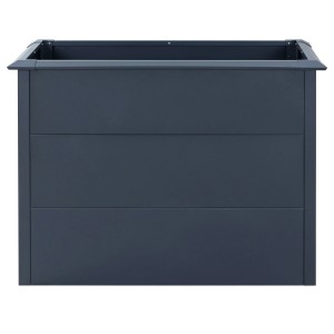 Westmann Hochbeet Primus aus Metall, 100x50x77 cm, anthrazit. Modernes Metall-Hochbeet für Garten und Balkon.