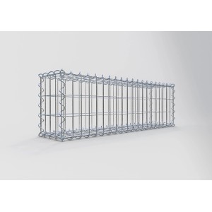 Gabiona Gabionenkorb, 30x100x20 cm, Maschenweite 5x10 cm, Drahtkorb für Einfassungen und Mauersysteme.