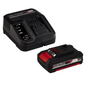 Einhell Power X-Change Akku 18V 2Ah mit Ladegerät für Akku-Rasentrimmer.