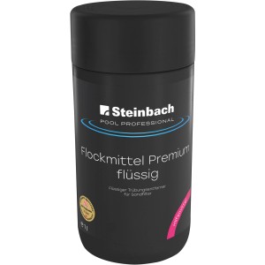 Schwarze 1 l Flasche Pool Professional Flockmittel Premium flüssig für Sandfilter.
