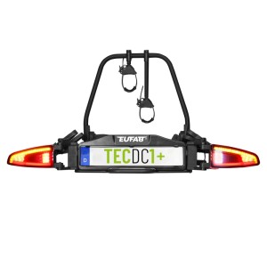 Eufab TECDC1+ Fahrradträger für 2 Fahrräder zur Montage an der Anhängerkupplung.