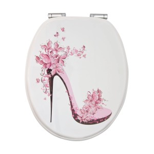 Sanitop-Wingenroth WC-Sitz mit High Heel Dekor und Soft-Close Funktion.