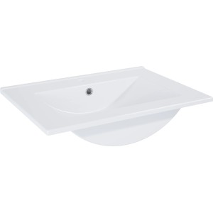Maximus Kyra Einbauwaschbecken, 60 cm, Weiß Matt, mit Hahnloch und Überlauf.