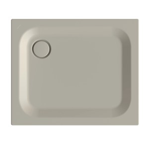 Quadratische Bette Duschwanne Steel, 80x80 cm, Stone, aus glasiertem Titan-Stahl mit Ablauf.