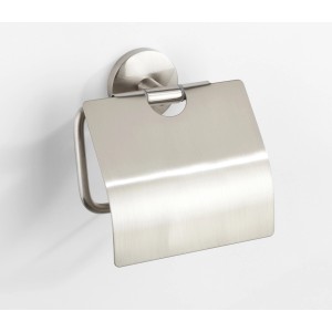 Wenko Toilettenpapierhalter Cuba mit Deckel, Zinkdruckguss, mattiert.