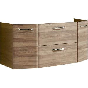 Pelipal Waschtischunterschrank Quickset 922, 111 cm, Sanremo Eiche Optik mit Chromgriffen.