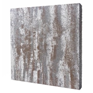Bagattini Terrassenplatte Megadrain Tundra, 50x50 cm, braun-grau, wasserdurchlässig.