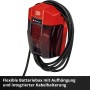 Einhell Akku-Klarwasserpumpe: Batteriebox mit Kabelaufwicklung und Schalter für flexible Nutzung.