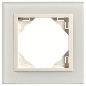 Logus 1-fach Abdeckrahmen Cristal-Ice aus Glas für Schalter und Steckdosen.