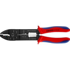 Knipex Crimpzange schwarz lackiert mit Mehrkomponenten-Hüllen 240 mm