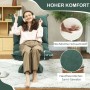 Dunkelgrüner HOMCOM Bodenstuhl, 360° drehbar, verstellbar. Samt-Bodensessel mit hohem Komfort.