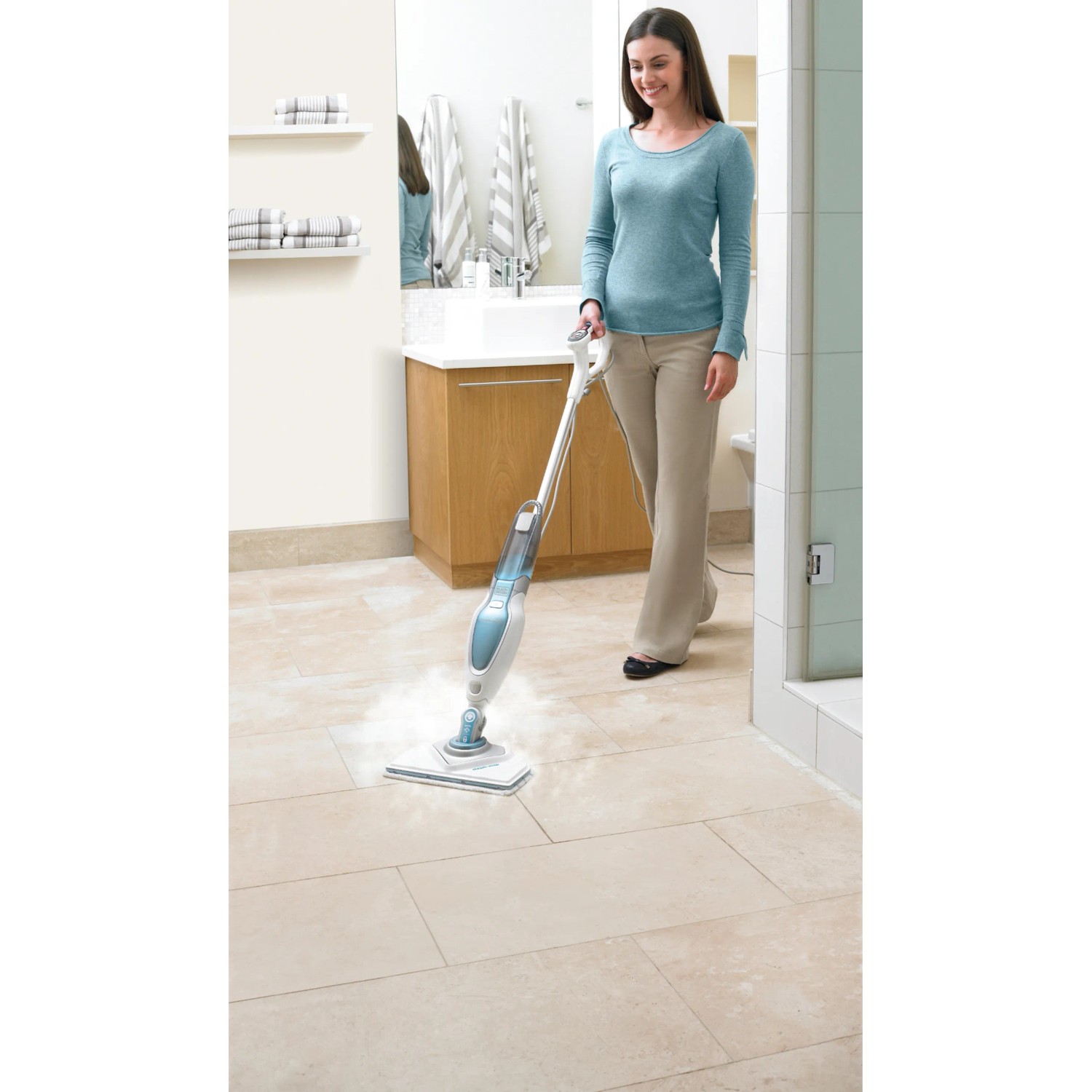 Black+Decker PANNO TRIANGOLARE LAVAPAVIMENTI STEAM MOP FSMH1621