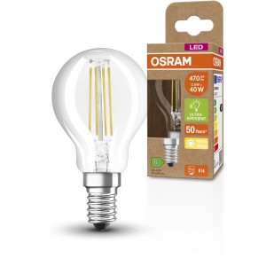 Osram LED-Lampe E14 Tropfenform, 2,5W, 470lm, warmweiß, mit Verpackung.