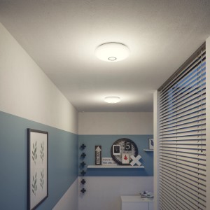 Weiße Philips LED-Deckenleuchte Mauve mit Bewegungssensor, 640 lm.