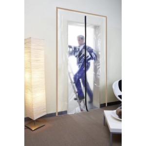 wolfcraft Schmutzschleuse für Tür mit Baufolie und Reißverschluss. Staubschutz beim Renovieren.