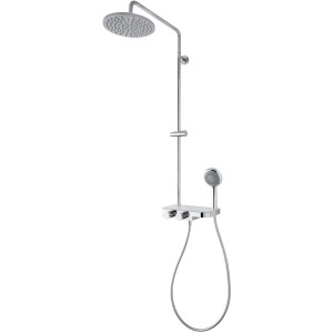 Breuer Aquamaxx 340 Brauseset mit Thermostat und runder Kopfbrause, Chrom.