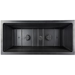 Schwarzer Pflanzwerk Pflanzkübel-Einsatz Tub 40x80x40 cm für Innen- und Außenbereich.