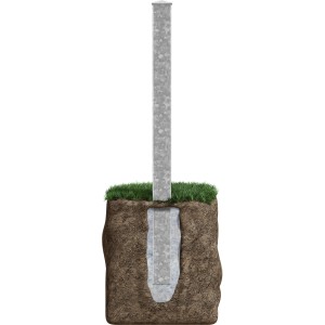 Eleo Pfosten E, feuerverzinkt, für Tor-Montage im Garten. Zubehör für Zaunbau & Sichtschutz.