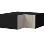 Feldmann-Wohnen Eckaufsatzschrank Brerra W14/90/36 Schwarz / RAL 9001 creme Hochglanz 90 / 90 / 36cm