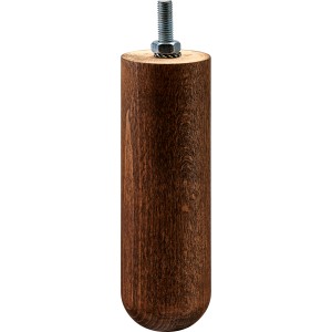 Hettich Möbelfuß Hamburg 150 mm x Ø 45 mm Buche Braun m. M8 Schraube 1 Stk. FSC®