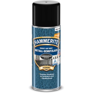 Hammerite Metall-Schutzlack-Spray, Schwarz Hammerschlag, 400ml Dose.