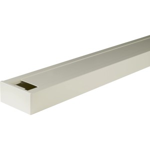 Endstück für Brüstungskanal, 130x65 mm, weiß. Abschluss für Kabelkanal, Kunststoff, schwer entflammbar.