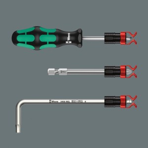 Wera Schraubendreher-Set, 9-teilig, mit Ball-Grip und Schraubkralle.