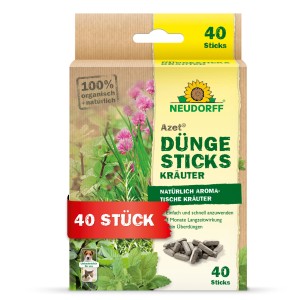 Neudorff Azet Düngestäbchen für Kräuter, 40 Stück, Packung.