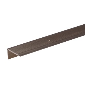 Treppenkantenprofil aus Aluminium, 23x45x1000 mm, in Bronze für sichere Treppenabschlüsse.