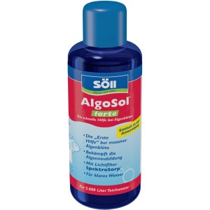 Söll AlgoSol Forte 250ml: Mittel zur Bekämpfung von Algenblüte im Teich.