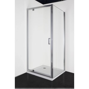 Sanotechnik Duschtür Easy Clean, 80x195 cm, mit Chrom-Profil und Klarglas. Ideal für moderne Badezimmer.