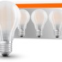 Osram E27 LED Leuchtmittel in Glühlampenform, 6,5W, warmweiß, im 5er Pack.