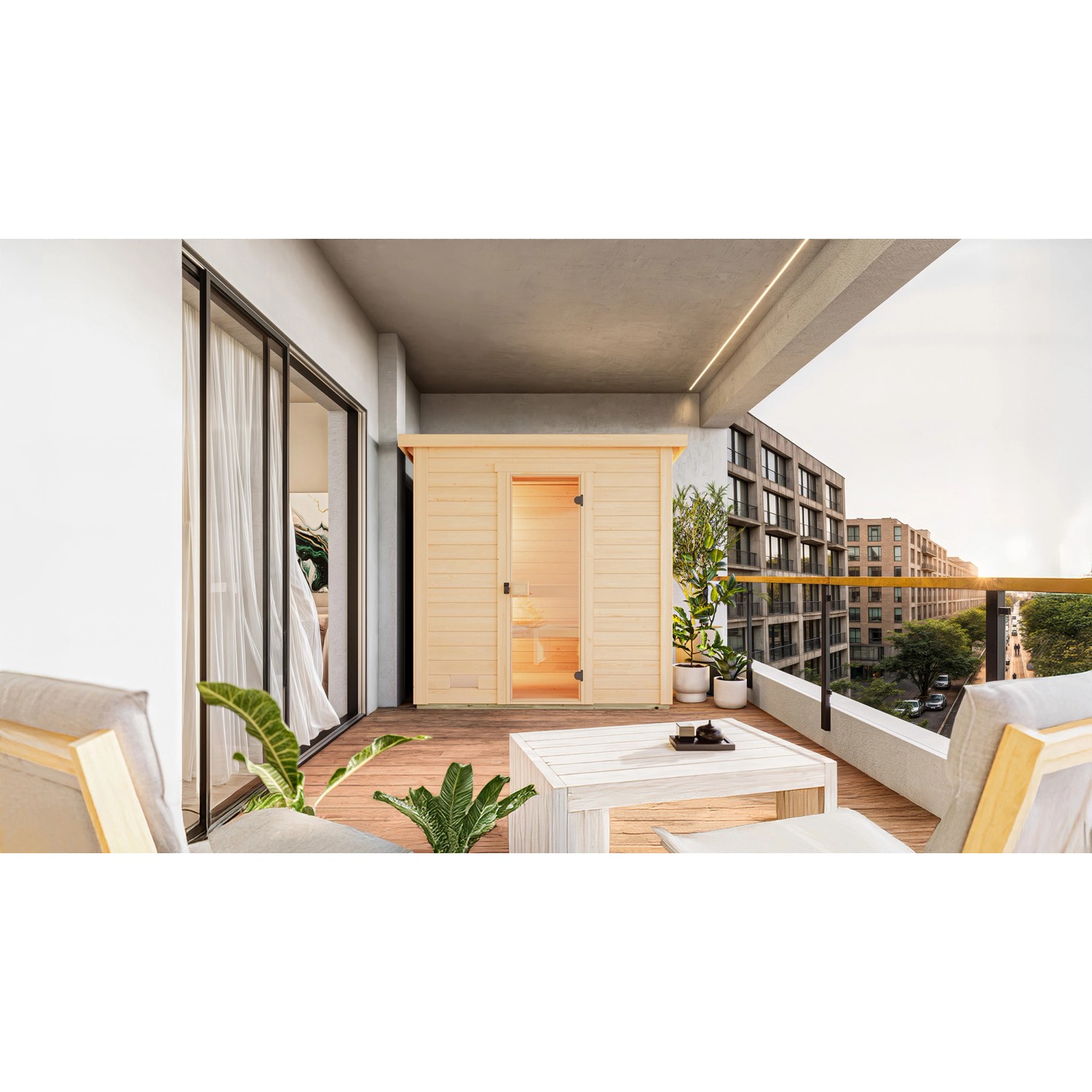 Weka Saunahaus Kaapi 2 ohne Ofen Natur_2