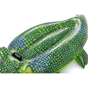 Bestway Schwimmtier Krokodil, grüne aufblasbare Wasserliege mit Griff für Kinder.