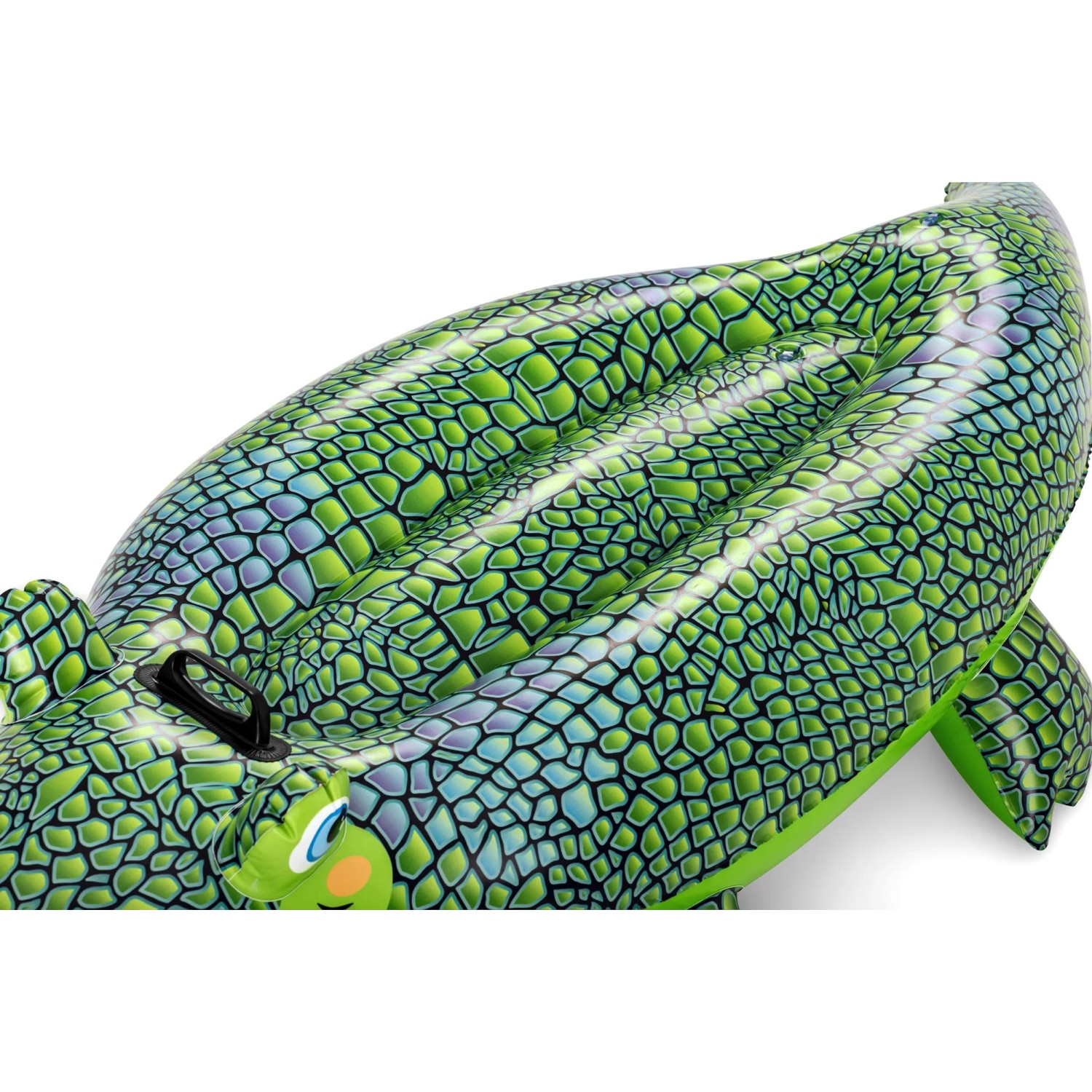 Bestway Schwimmtier Krokodil, grüne aufblasbare Wasserliege mit Griff für Kinder.