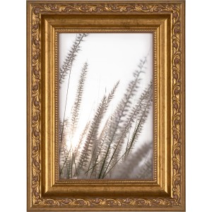 Goldener Barock Bilderrahmen aus Holz, 10x15 cm, für Fotos und Bilder.