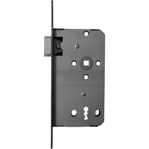 Zimmertür-Einsteckschloss, Buntbart, gefälzt, DIN rechts, Edelstahl