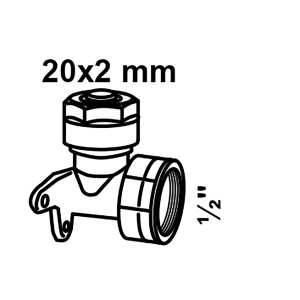 Kirchhoff Wandscheibe 20 mm x 18,7 mm (1/2 IG) Klemmfitting für MSVR Blank