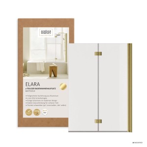 Schöner Wohnen Badewannenaufsatz Elara 140 cm x 100 cm Gold Matt 2-teilig