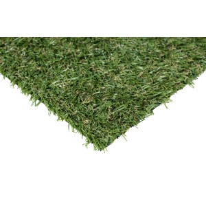 Kunstrasen Jever Grün, 1,33x3m, Detailaufnahme der Grasnarbe. Ideal für Balkon und Terrasse.