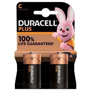Duracell Alkaline Batterien Power C 1,5V MN1400/LR14 2er Pack