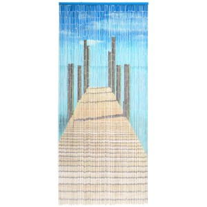 Dekorativer Türvorhang Bridge mit Strandmotiv, 90x200 cm, ideal als Raumteiler.