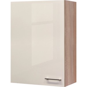 Flex-Well Oberschrank Orlando, 60x89 cm, Kaschmir Glanz/Sonoma Eiche, Küchen-Hängeschrank.
