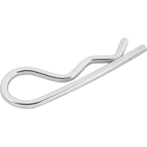 LUX Federstecker Größe 4, verzinkt, 2 Stück zur Lagesicherung von Bauteilen.