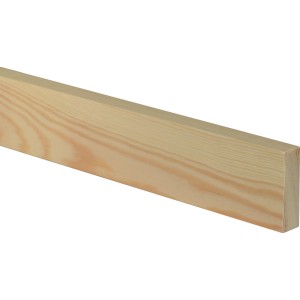 Fichte Flachleiste, 19x60x2400 mm, astrein, für Bastelarbeiten und Innenausbau.