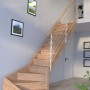 Treppe Mykonos Pro Eiche Gew. R 90 cm Setzstufen Design-Geländer-Holz FSC®_6